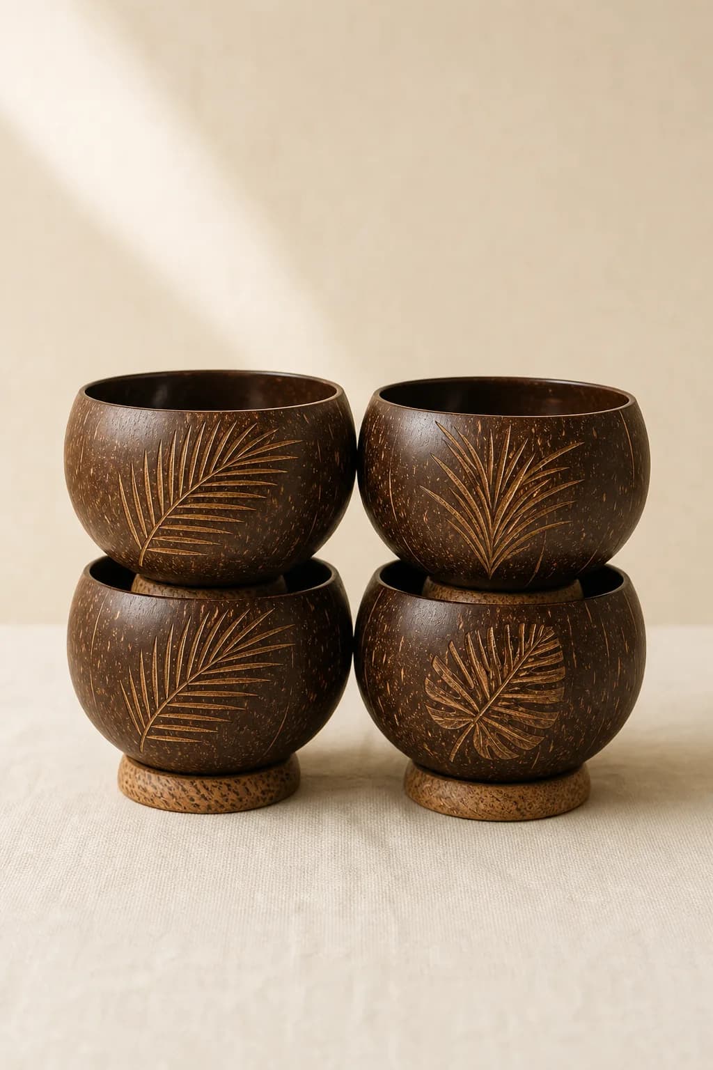 Bộ ly cốc dừa mỹ nghệ Bến Tre
